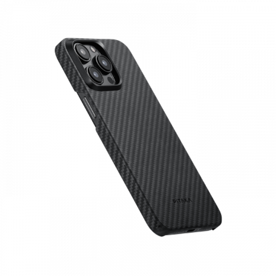 Чехол Pitaka MagEZ Case 4 для iPhone 15 Pro (6.1"), черно-серый, кевлар (арамид)
