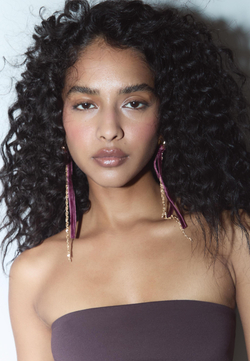 STRADIVARIUS Контрастные бархатные серьги-подвески, золотой