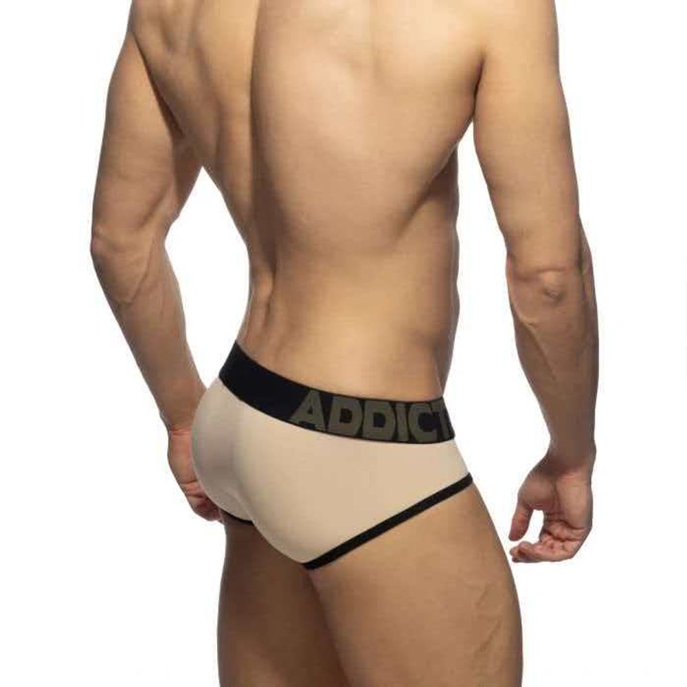 Мужские трусы брифы бежевые с пуш-ап Addicted AD1080-20