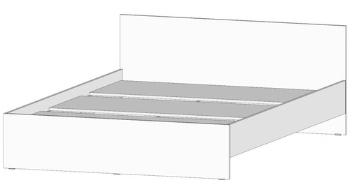 Элегант Кровать 1400 Белый