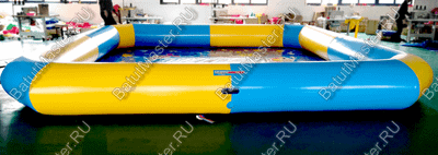 Квадратный надувной бассейн "Зебра" 6*6*0.65 м, с принт печатью на дне