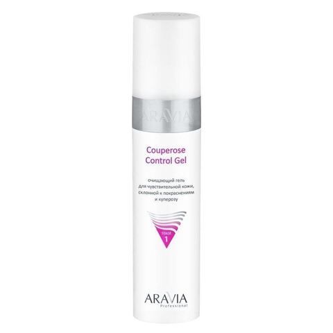 Очищающий гель для кожи склонной к покраснениям и куперозу COUPEROSE CONTROL GEL, 250 мл ARAVIA Prof