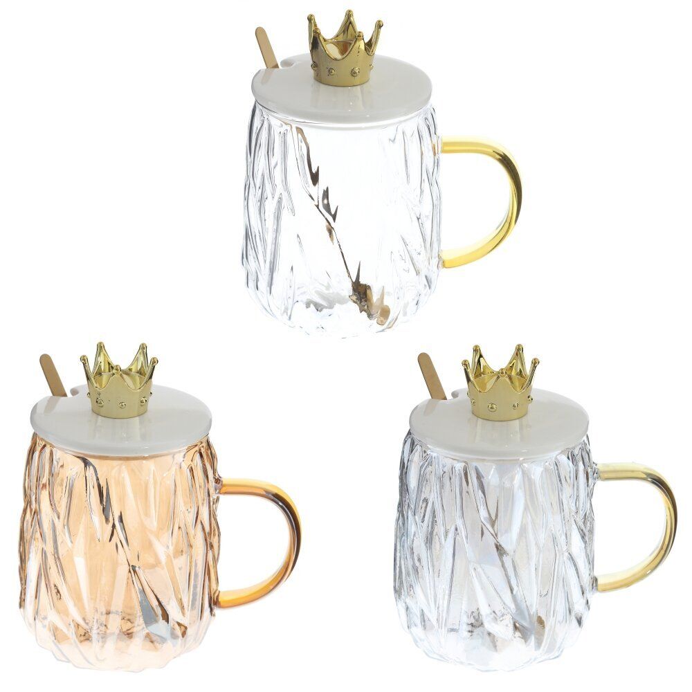 GAEM Кружка с крышкой и ложкой, 450 мл, L13 W9 H13,5 см, 3в.