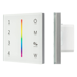 Панель Sens SMART-P45-RGBW White (230V, 4 зоны, 2.4G) (Arlight, IP20 Пластик, 5 лет) 028140