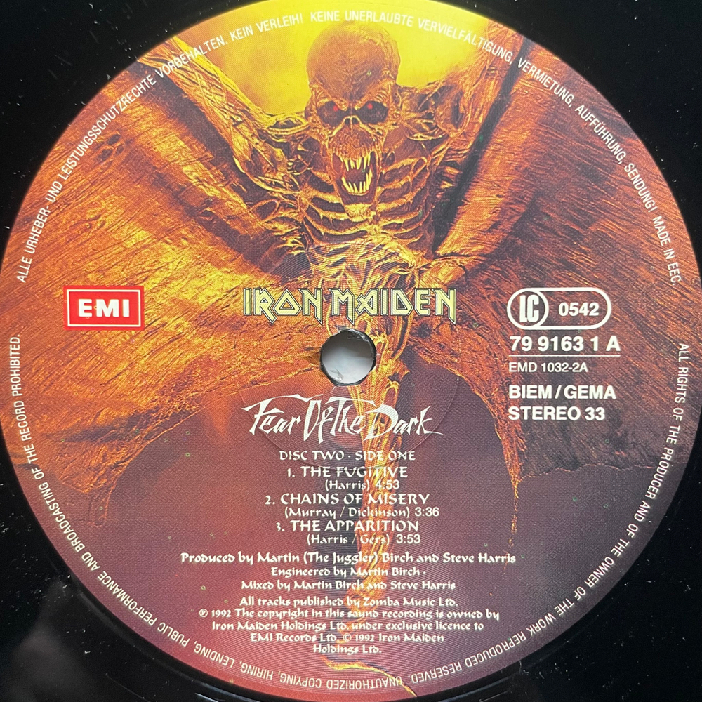 Iron Maiden ‎– Fear Of The Dark 2LP (Европа 1992г.)