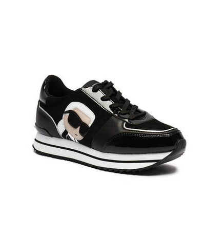 Кожаные кроссовки velocita ii Karl Lagerfeld - черный(KL61930N)