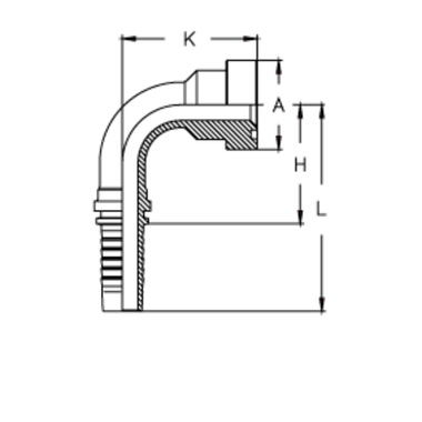 Фитинг DN 20 SFS CAT 1 47.6 (90)