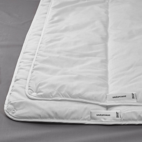 Полутороспальное одеяло IKEA SMASPORRE (СМОСПОРРЕ), Всесезонное, Белый, 150х200 см