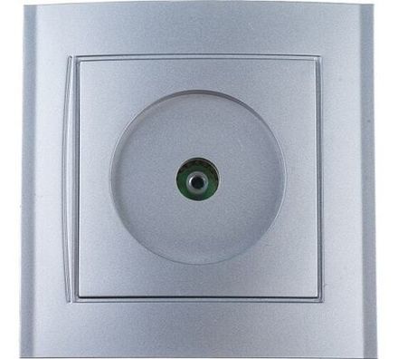 Розетка телевизионная одноместная "UNIVersal" серия "Бриллиант", с/у, тупиковая, 75Ом, ч/д 4-2400Мгц