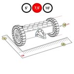 Задний мост с колесами для GigaBloks