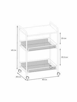 Этажерка "Ладья 33КС" (Черный)