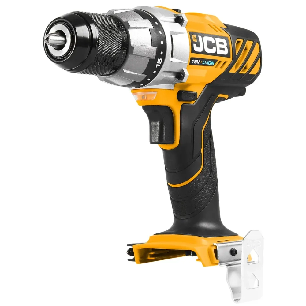 Дрель-шуруповерт аккумуляторная (JCB-18DD-B-E) 18V, max 45Nm в комплекте с зарядным устройством (JCB-18VFC-E) 2.4A и батареей аккум(JCB-20LI-E) 2.0AH JCB JCB-18DD-2X-E