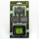 Набор круглых кормушек Три Кита "Банджо" (3шт + пресс)