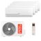 Мультисплит система на 4 комнаты Centek CT-66AMWM-H07/4R3B(FX) x 4 / CT-66AM4-H36/4DR3C