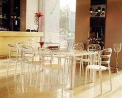 Стул Miss Bibi белый/прозрачный