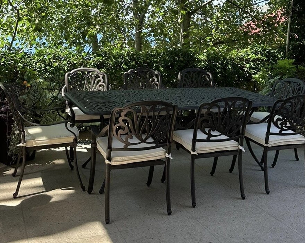 Обеденная группа из литого алюминия Louis VIII