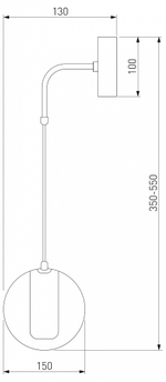 Бра Eurosvet Cobble 50258 LED дымчатый