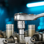 Набор торцевых головок, трещотка 120 зубьев, 1/2", CrV, 12 предметов Gross 14138