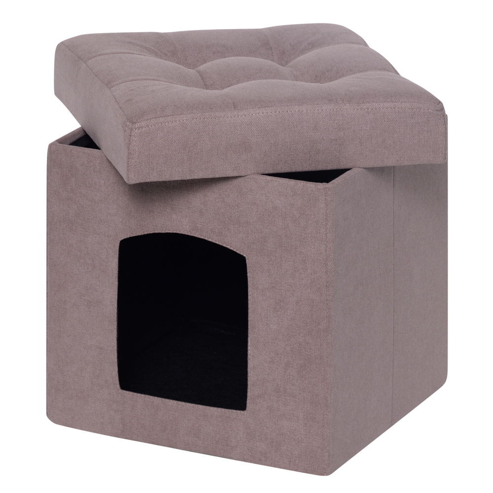 Пуфик Складной Для Животных Бежевый Велюр