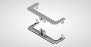 Комплект открытых заглушек для С профиля (2 шт.) №1 (белый)