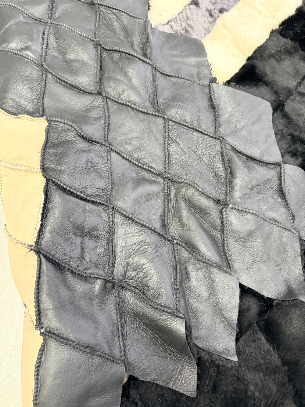 Покрывало меховое ковер из шкуры овчины