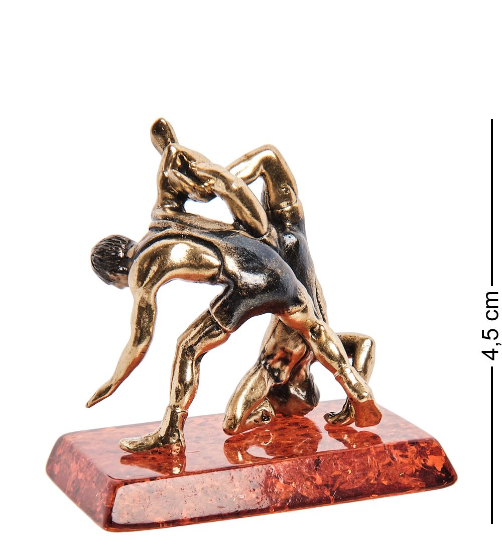 AM-3291 Фигурка «Борцы» (латунь, янтарь)