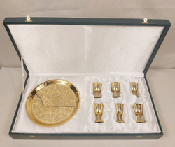 Набор рюмок с блюдцем на 6 персон Златоуст