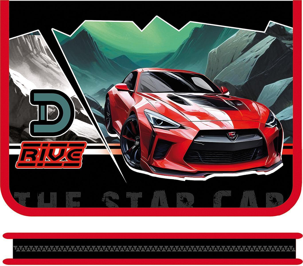 Папка д/тетрадей А5 молния вокруг печать на пластике "Ride and road 2025" (Пчёлка)