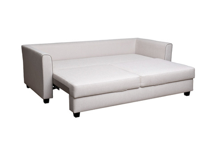 Диван Garda Decor Марко (Marco) трехмест. раскл., светло-серый Koza2601-ECRU+Nev21 225*102*92 см