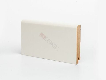 Плинтус напольный кремовый RAL9010 МДФ U102-100 100X16X2050 мм Deartio / Ликорн