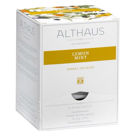 Чайный напиток травяной Althaus Lemon Mint в пирамидках, 15 шт