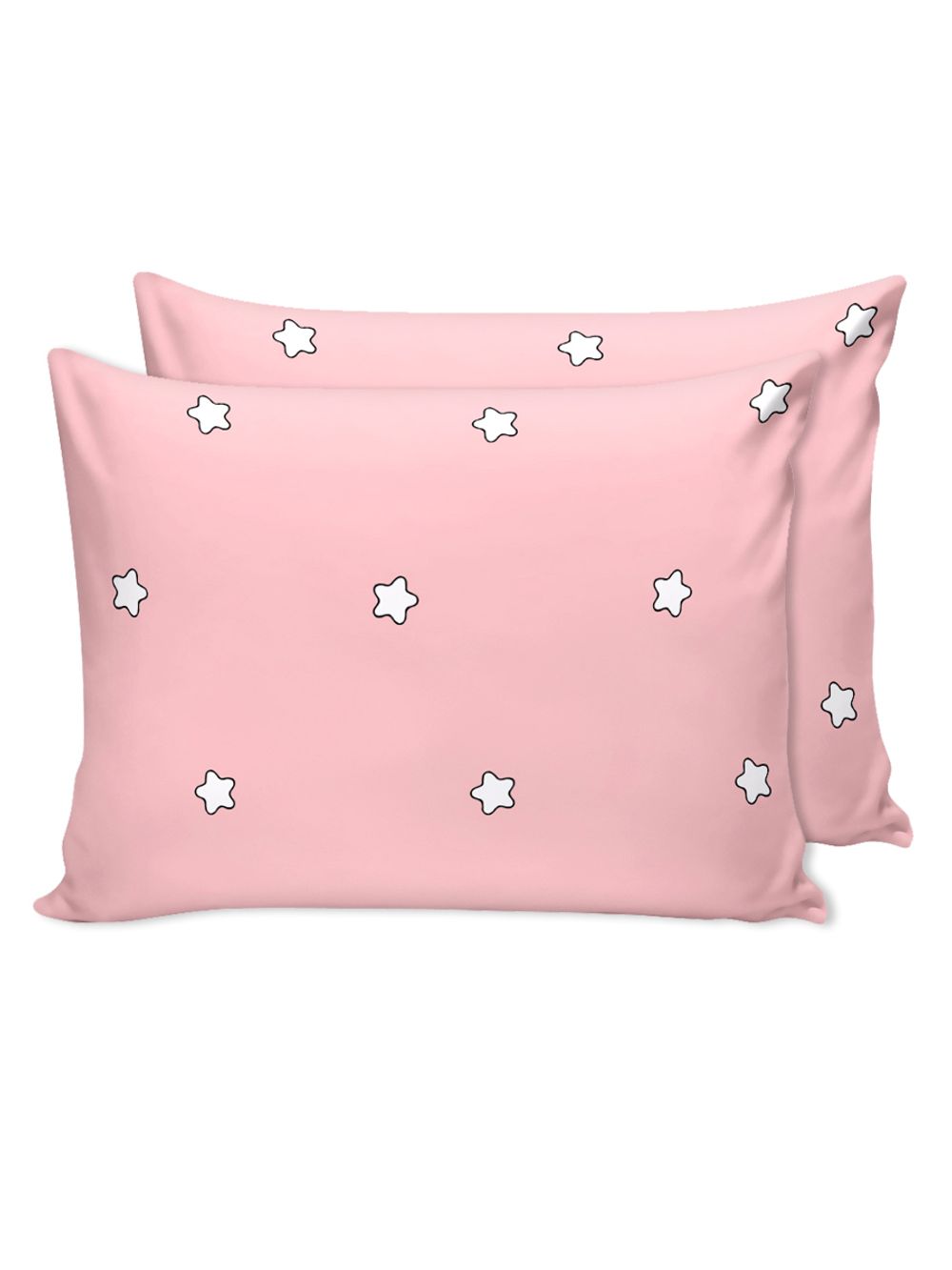 Постельное белье Сказка "Спящие звезды (розовые)" 2-спальный Наволочка 50х70 см 2 шт Простынь на резинке 160х200 см Пододеяльник 175х215 см, перкаль