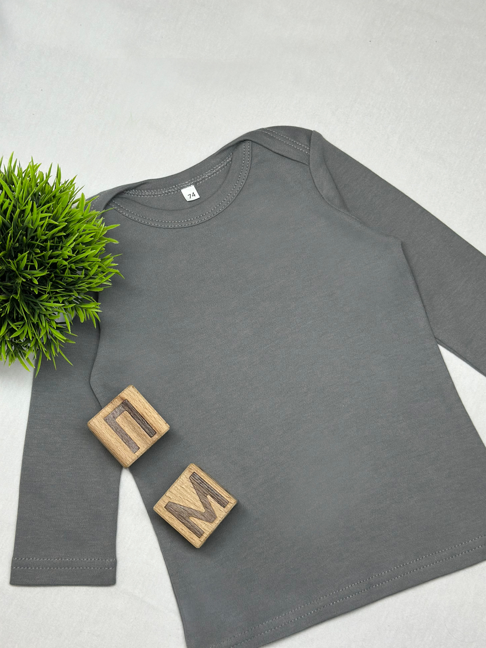 Футболка с длинным рукавом Серый