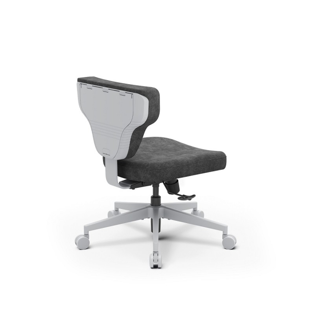 Кресло гибридной посадки FoxGear SHORTZ Fabric, размер 1 (с ноутбучным столиком), тёмно-серый (FG-SHORTZ-F1-DG)