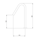 Настольный излив HAPA V (цвет - белый бархат матовый WS) BIC.0002.V.WS