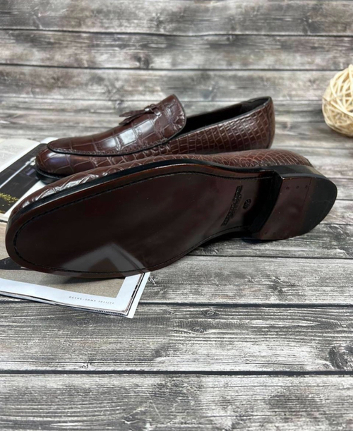 Лоферы Stefano Ricci из кожи крокодила