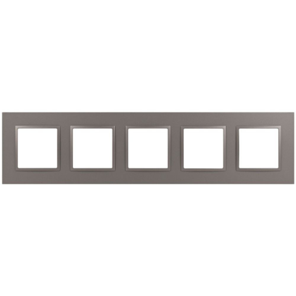 Рамка для розеток и выключателей ЭРА Elegance 14-5015-16 на 5 постов, Classic, титан