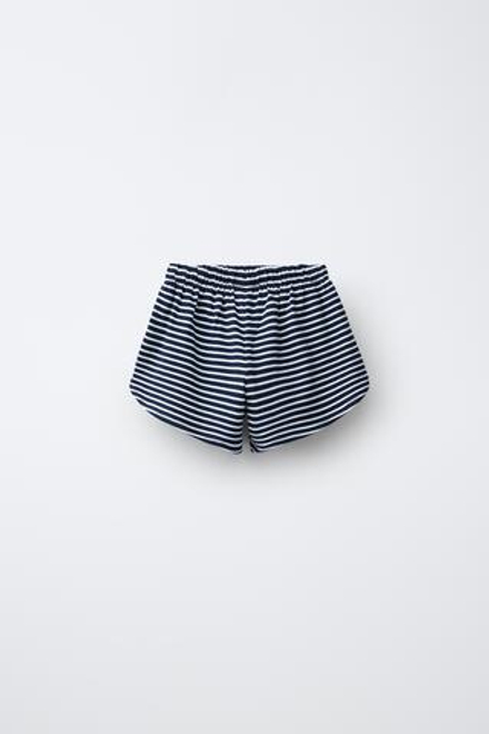 ZARA ТРИКОТАЖНЫЕ ШОРТЫ-БЕРМУДЫ, ПОЛОСКИ