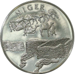 France, Les Médailles des Nations du Monde Niger Medal, 1980
