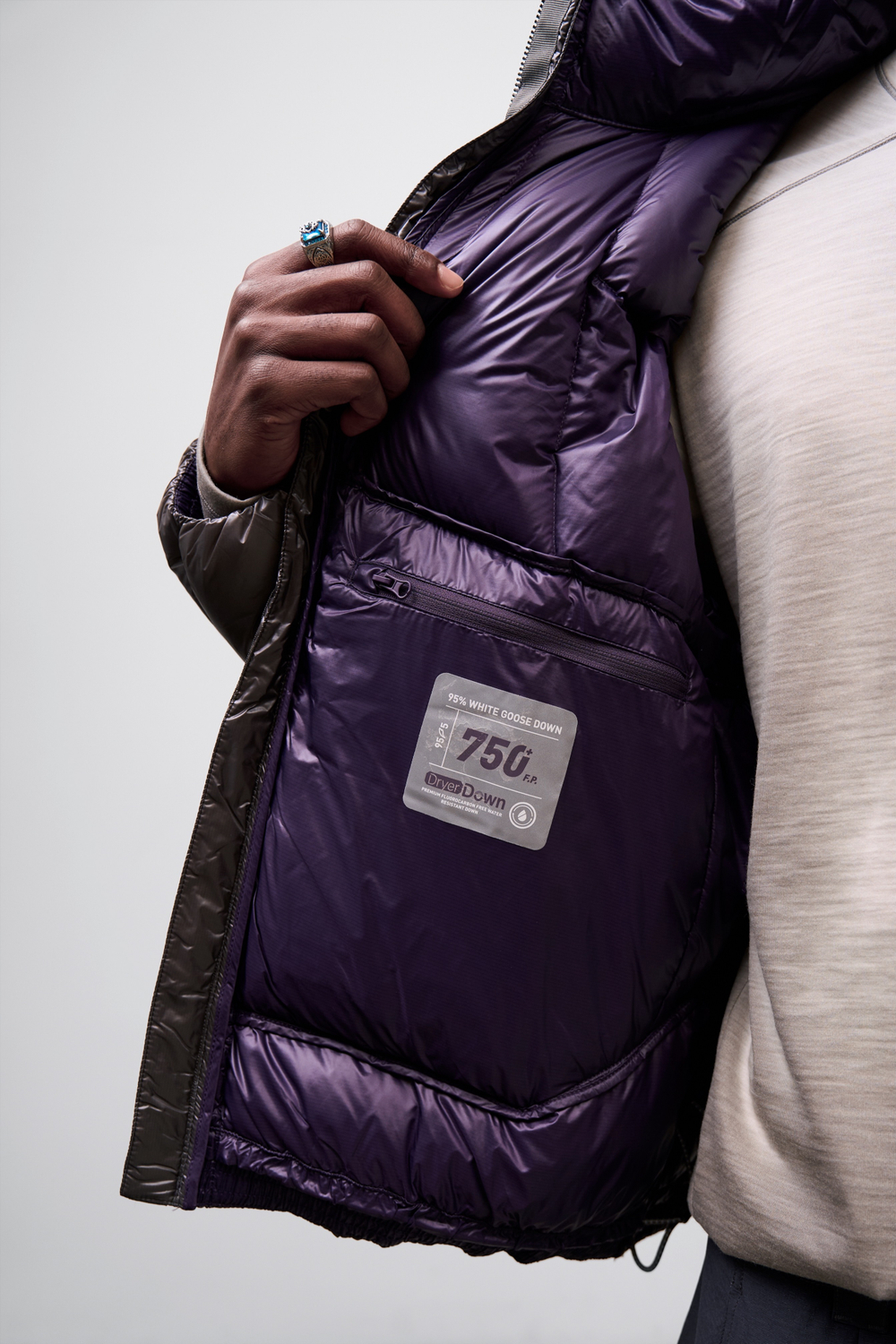 Куртка Nothomme Blue Ultra-Lightweight Water-Repellent Down Jacket "Dark Gray"