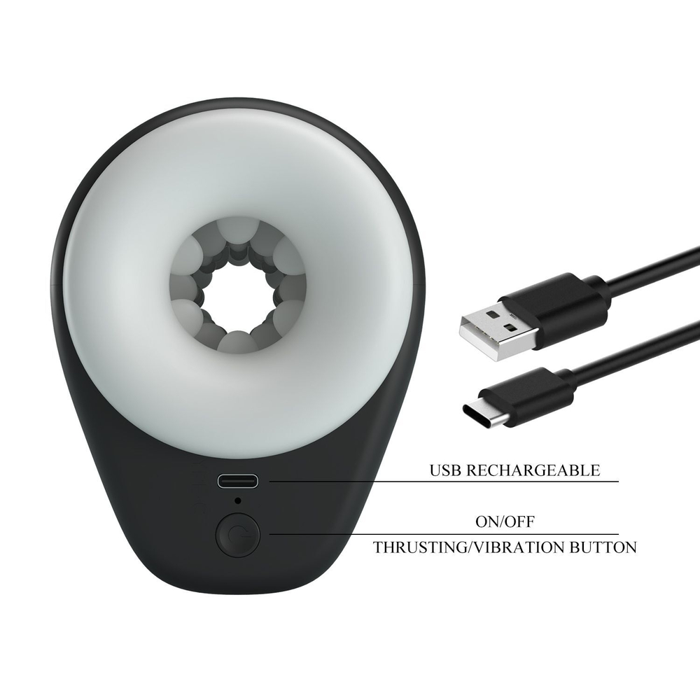 Черный автоматический вибромастурбатор Dj Girl