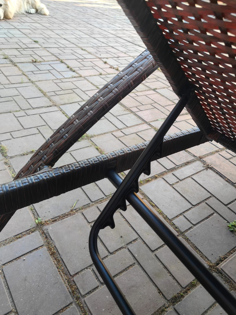 Шезлонг из искусственного ротанга Империал цвет Шоколад