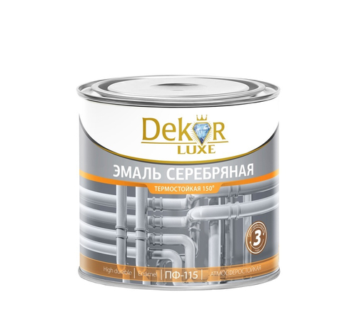 ЭМАЛЬ ДЕКОР ПФ-115 СЕРЕБРЯНАЯ 1,8Л