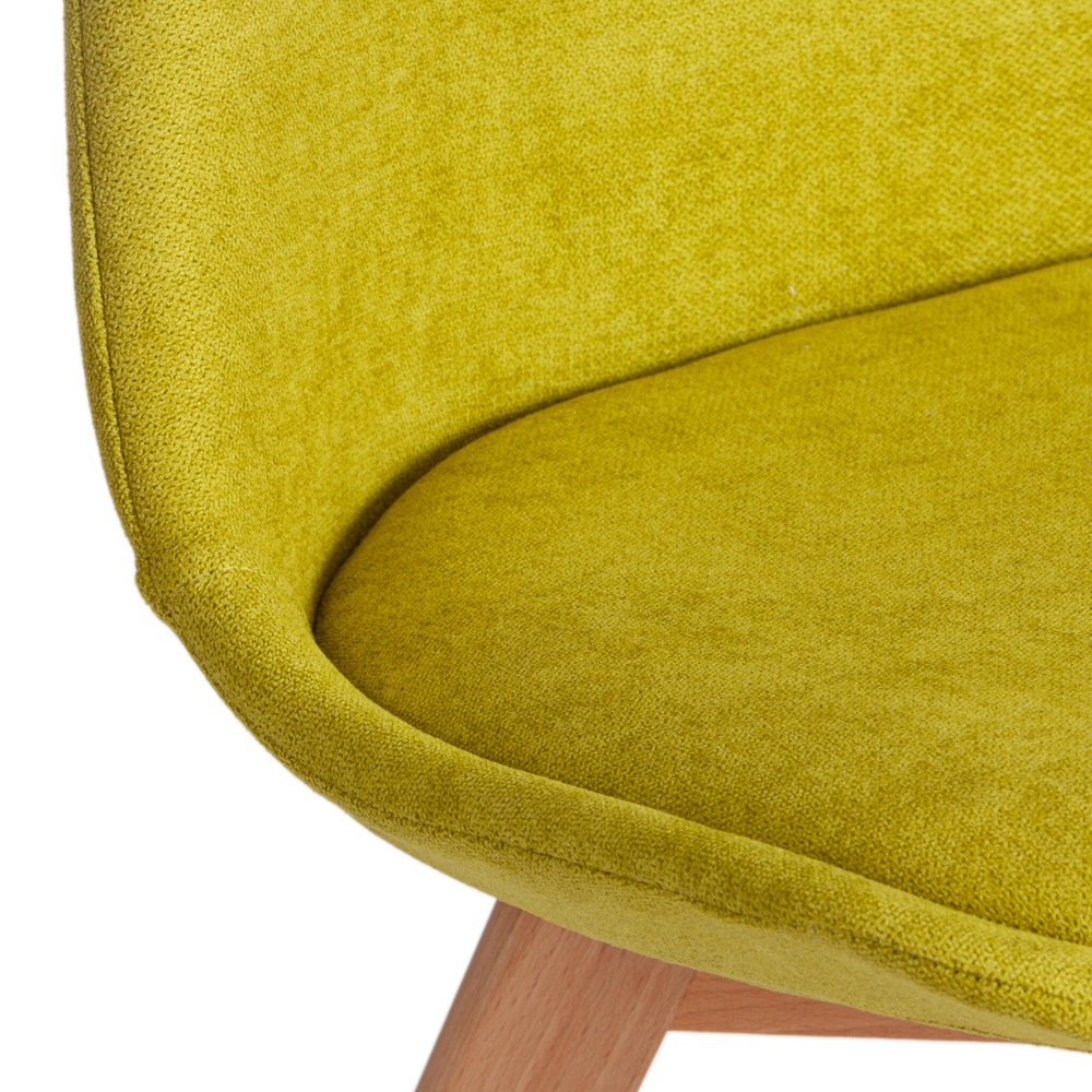 Стул TULIP SOFT (mod. 053V) дерево/пластик/ткань, 49,5 x 54,5 x 84 см, Светло-зеленый (Light green) LY1701-8 (Комплект из 4 шт.)