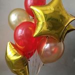 Шар (18"/46 см) Звезда, Золото 1 шт.