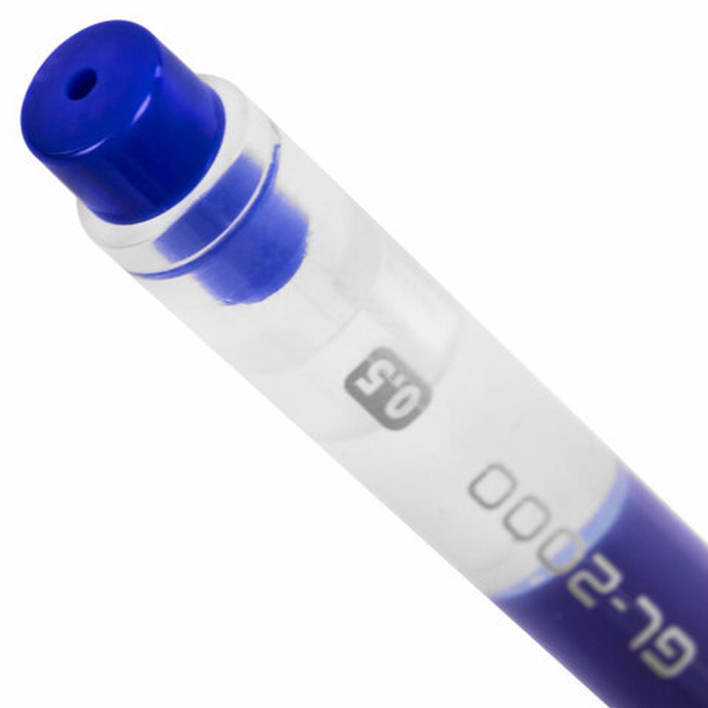 Ручка гелевая BRAUBERG "GL-2000", СИНЯЯ, японские чернила, длина письма 2000 метров, линия письма 0,35 мм, 144218