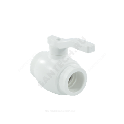 Кран шаровой PP-R белый Дн 32 внутренняя пайка RTP (РосТурПласт) 27611