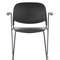 Стул штабелируемый Stacks с подлокотниками черный