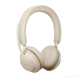 Jabra Evolve2 65 Stereo UC USB-C беспроводная гарнитура бежевая с док-станцией ( 26599-989-888 )