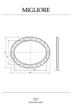 Зеркало Migliore ML.COM-70.724.AV.DO белый/золото 70x89 см